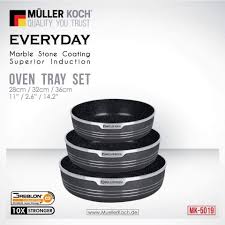 Muller Koch Oven Tray Set 28cm/32cm/36cm