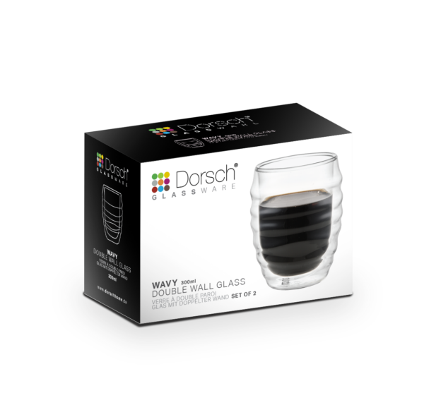 Dorsch wavy 300ml كوب زجاج