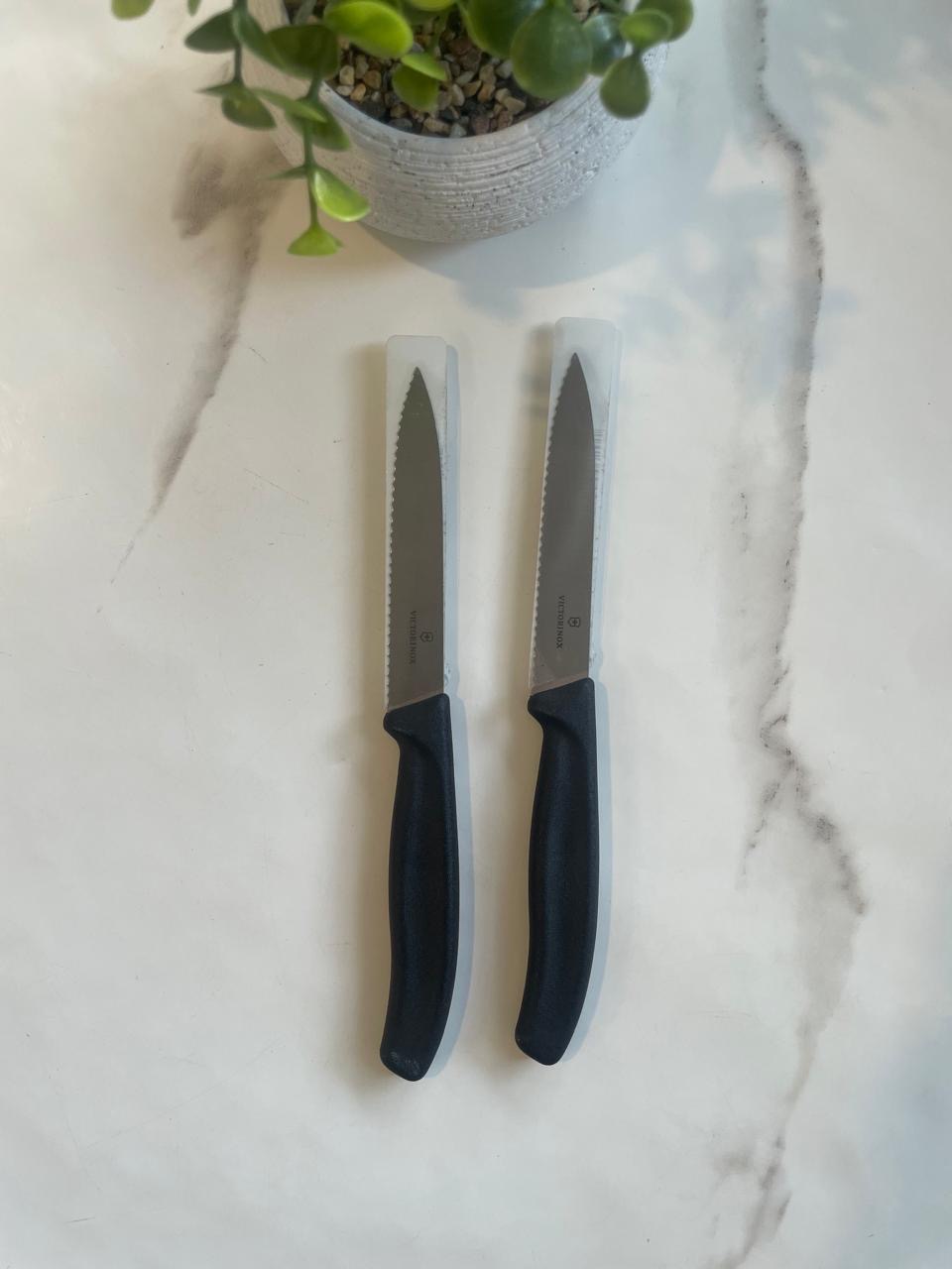 Victorinox 6.7733 سكينة اسود منشار راس رفيع فلت