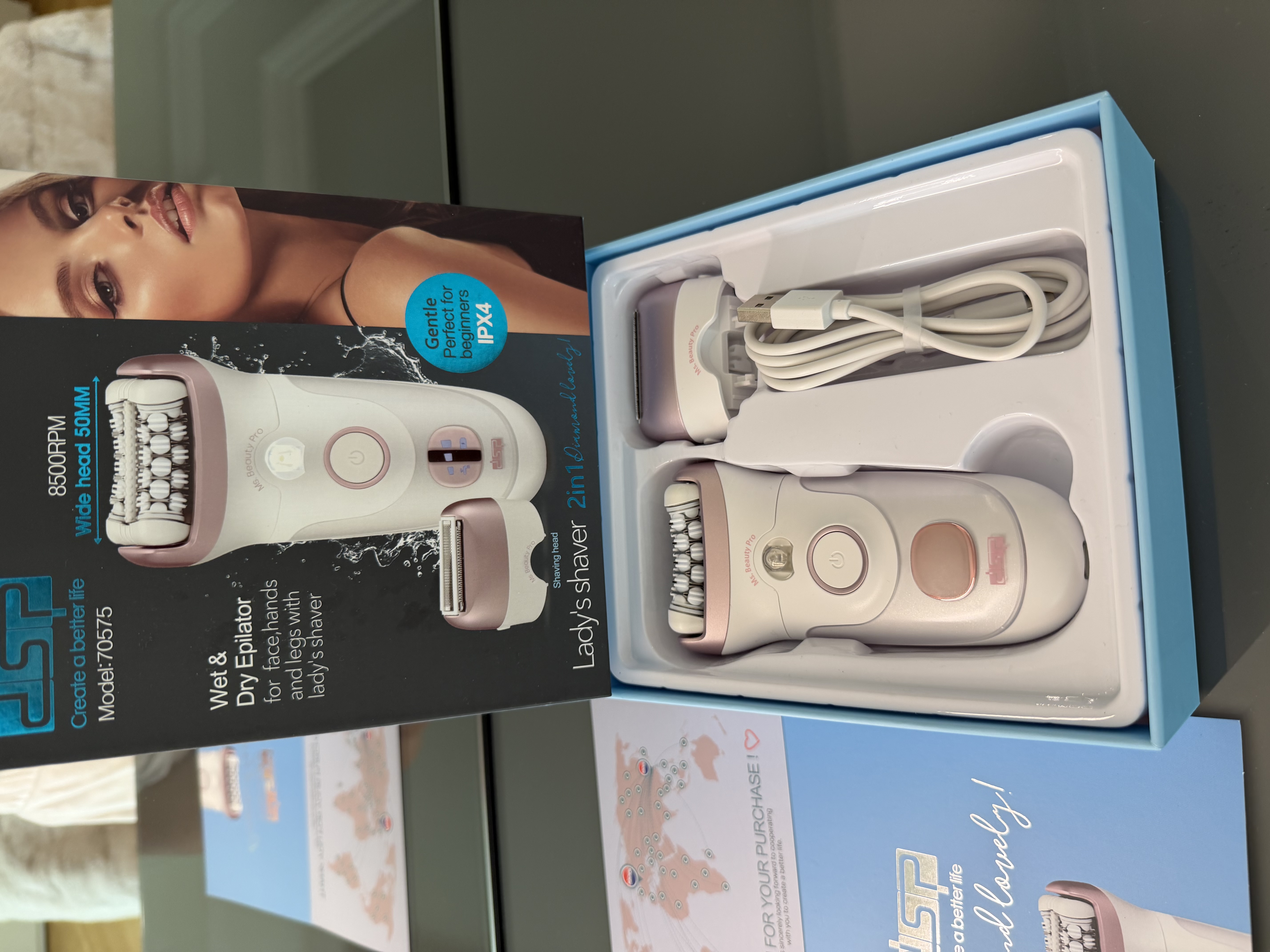 dsp 70575 Wet and Dry Epilator lady's shaver 2in1