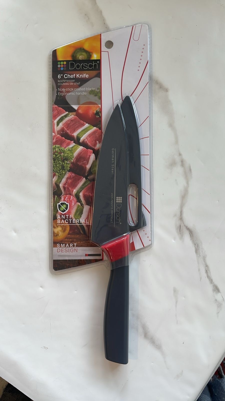 Chef knife 6'' red