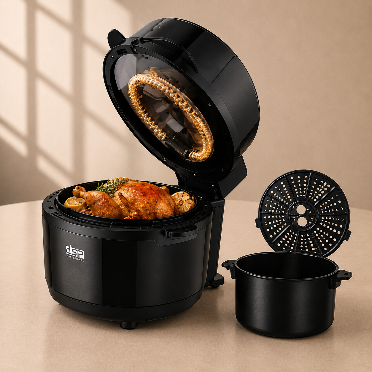 Air Fryer DSP 5.5L KB-2122 قلاية هوائية DSP دوّارة سعة 5.5 لتر KB-2122