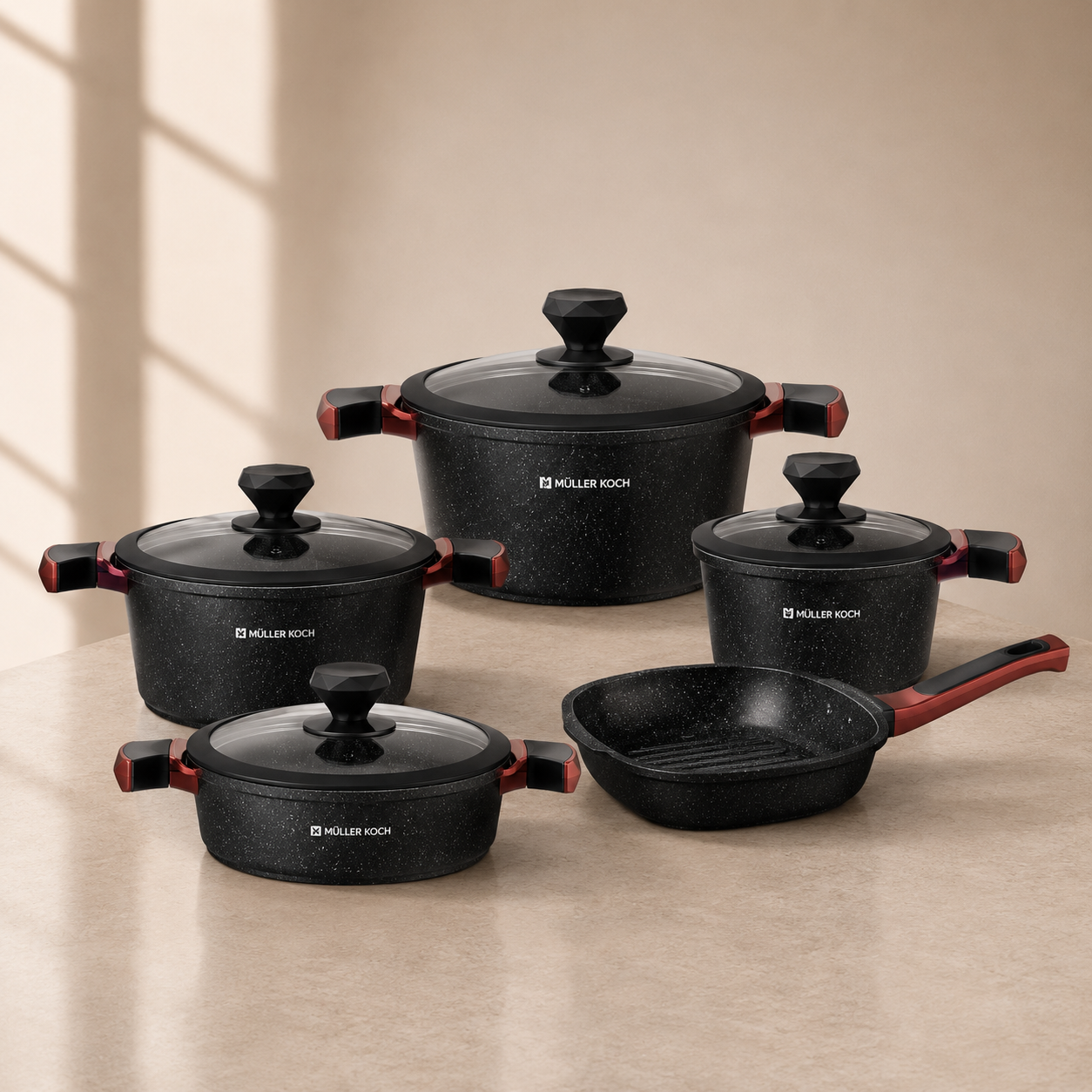 9PCS Everyday Die-Cast Cookware Set